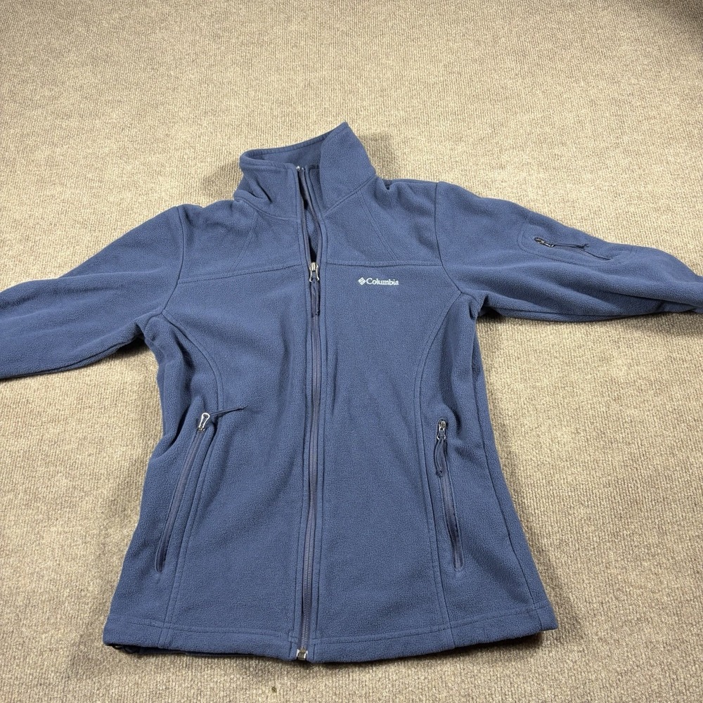 Columbia Jacket Womens S Blue Full Zip Fleece Zip Pockets Sweater Ladies - Picture 3 of 8